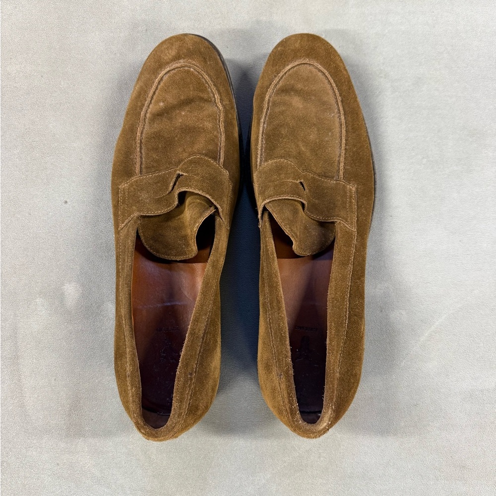 Frye Brown Suede Loafers Mens